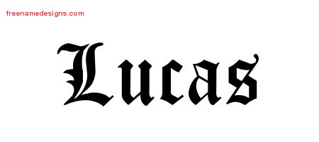 Blackletter Name Tattoo Designs Lucas Printable