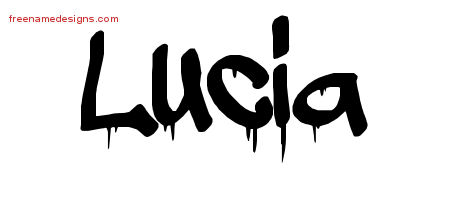 Graffiti Name Tattoo Designs Lucia Free Lettering