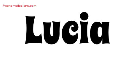 Groovy Name Tattoo Designs Lucia Free Lettering