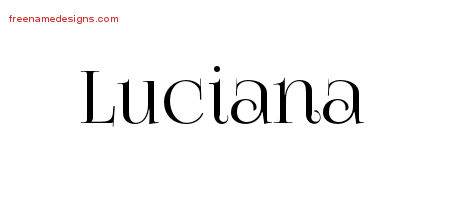 Vintage Name Tattoo Designs Luciana Free Download