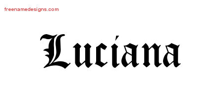 Blackletter Name Tattoo Designs Luciana Graphic Download