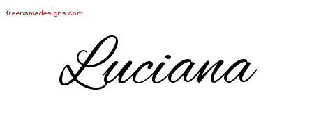 Cursive Name Tattoo Designs Luciana Download Free
