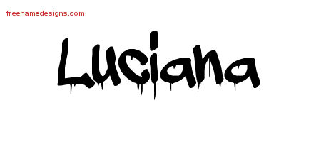 Graffiti Name Tattoo Designs Luciana Free Lettering