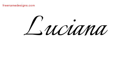 Calligraphic Name Tattoo Designs Luciana Download Free