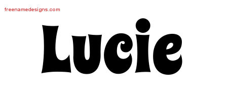 Groovy Name Tattoo Designs Lucie Free Lettering