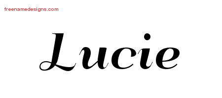 Art Deco Name Tattoo Designs Lucie Printable