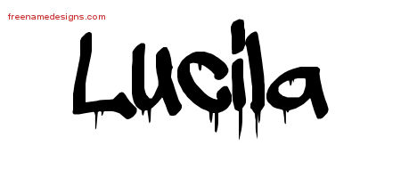 Graffiti Name Tattoo Designs Lucila Free Lettering