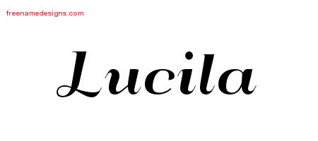 Art Deco Name Tattoo Designs Lucila Printable