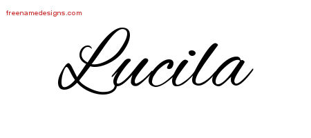 Cursive Name Tattoo Designs Lucila Download Free