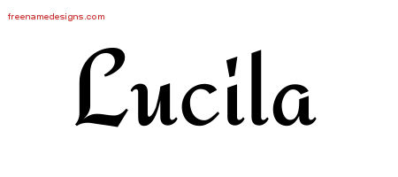 Calligraphic Stylish Name Tattoo Designs Lucila Download Free