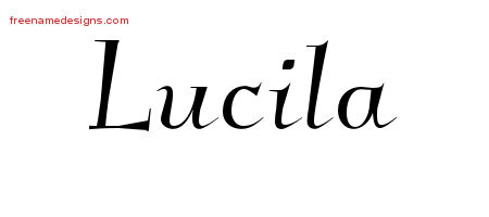 Elegant Name Tattoo Designs Lucila Free Graphic