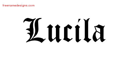 Blackletter Name Tattoo Designs Lucila Graphic Download