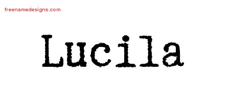 Typewriter Name Tattoo Designs Lucila Free Download