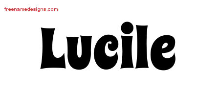 Groovy Name Tattoo Designs Lucile Free Lettering