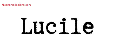 Typewriter Name Tattoo Designs Lucile Free Download