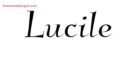 Elegant Name Tattoo Designs Lucile Free Graphic Elegant Name Tattoo Designs Lucile Free Graphic