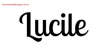 Handwritten Name Tattoo Designs Lucile Free Download