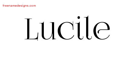 Vintage Name Tattoo Designs Lucile Free Download