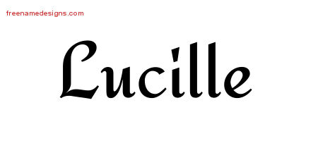 Calligraphic Stylish Name Tattoo Designs Lucille Download Free