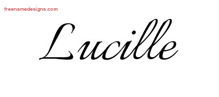 Calligraphic Name Tattoo Designs Lucille Download Free