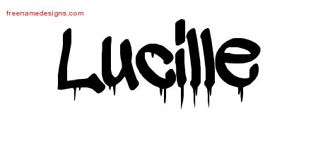 Graffiti Name Tattoo Designs Lucille Free Lettering