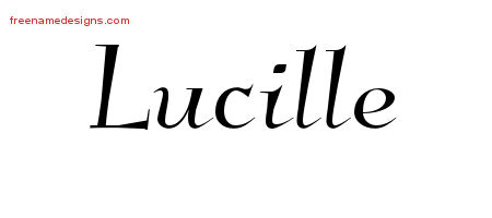 Elegant Name Tattoo Designs Lucille Free Graphic