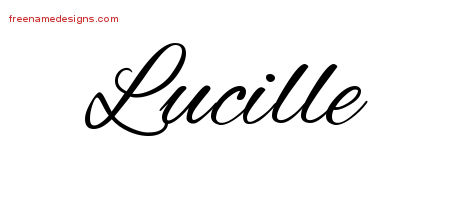 Cursive Name Tattoo Designs Lucille Download Free