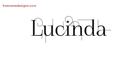 Decorated Name Tattoo Designs Lucinda Free