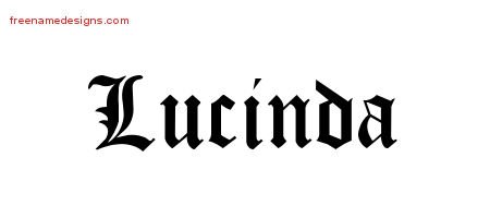 Blackletter Name Tattoo Designs Lucinda Graphic Download