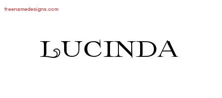 Flourishes Name Tattoo Designs Lucinda Printable