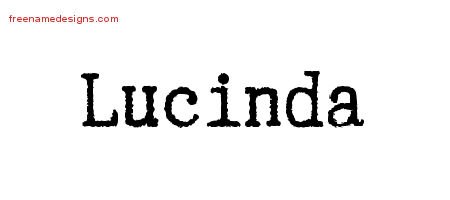 Typewriter Name Tattoo Designs Lucinda Free Download