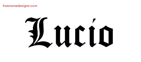 Blackletter Name Tattoo Designs Lucio Printable