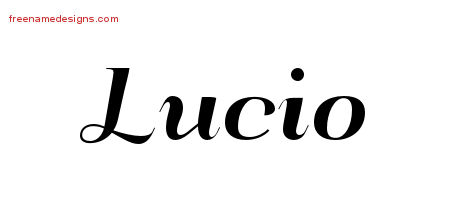 Art Deco Name Tattoo Designs Lucio Graphic Download
