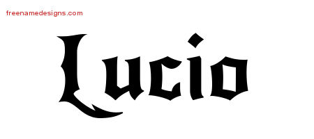 Gothic Name Tattoo Designs Lucio Download Free