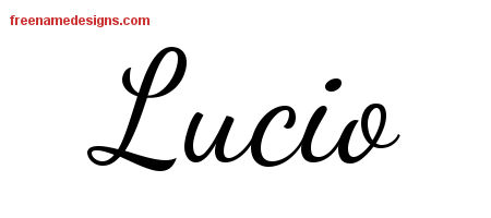 Lively Script Name Tattoo Designs Lucio Free Download