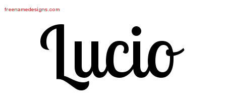 Handwritten Name Tattoo Designs Lucio Free Printout
