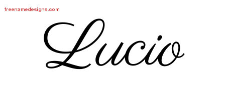 Classic Name Tattoo Designs Lucio Printable