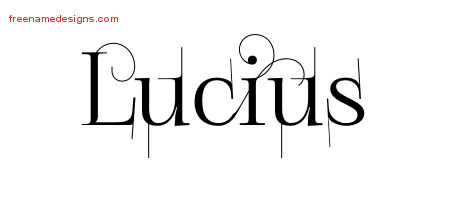 Decorated Name Tattoo Designs Lucius Free Lettering