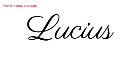 Classic Name Tattoo Designs Lucius Printable