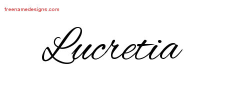 Cursive Name Tattoo Designs Lucretia Download Free