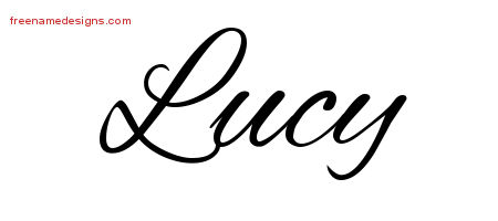 Cursive Name Tattoo Designs Lucy Download Free