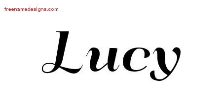 Art Deco Name Tattoo Designs Lucy Printable