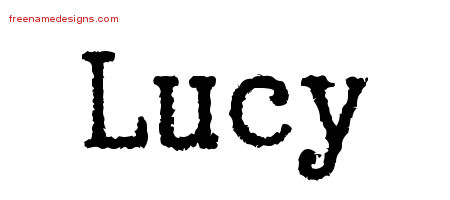Typewriter Name Tattoo Designs Lucy Free Download