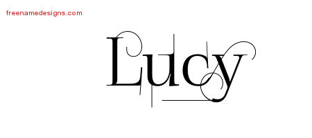Decorated Name Tattoo Designs Lucy Free