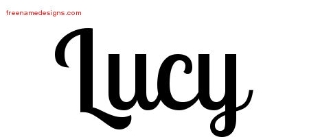 Handwritten Name Tattoo Designs Lucy Free Download