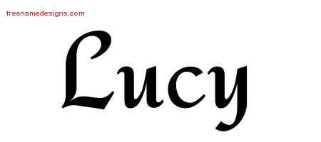 Calligraphic Stylish Name Tattoo Designs Lucy Download Free