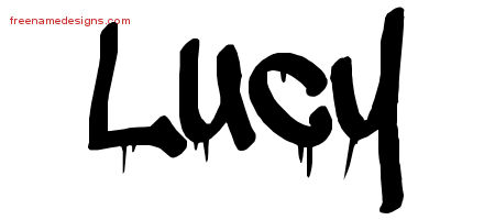 Graffiti Name Tattoo Designs Lucy Free Lettering
