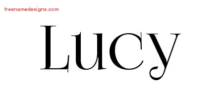 Vintage Name Tattoo Designs Lucy Free Download