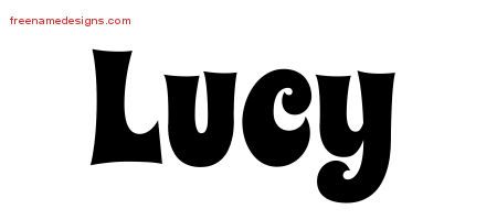 Groovy Name Tattoo Designs Lucy Free Lettering