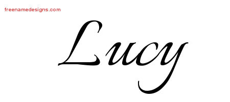 Calligraphic Name Tattoo Designs Lucy Download Free